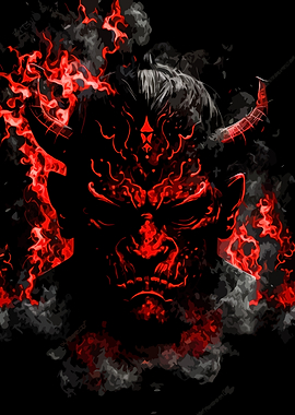 Fiery Demon Portrait