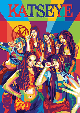 Katseye Pop Art Portrait