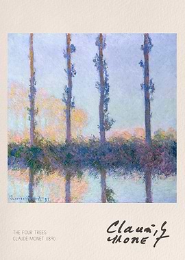 The Four Trees by Claude Monet