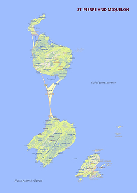 St. Pierre and Miquelon Map