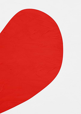 Abstract Red and White Shape