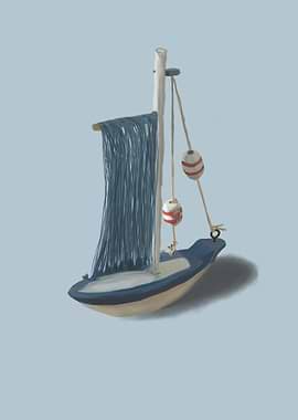 Small Toy Boat Illustration