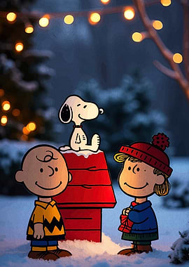 Peanuts Christmas Scene