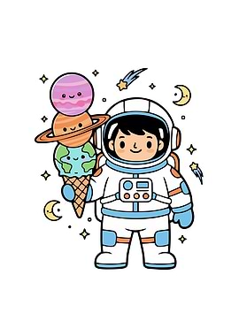 Astronaut Artwork Food