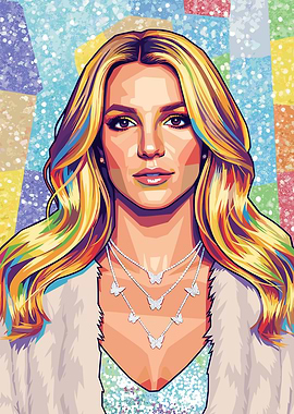 Britney Spears Portrait Pop Art