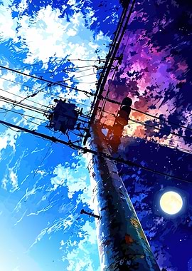 Day and Night Power Pole