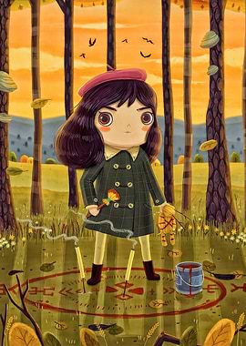 Little Misfortune Game Illustration