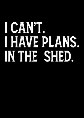 Plans in the Shed Text Art