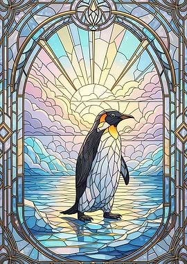 Stained Glass Penguin