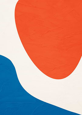Abstract Orange and Blue Shapes