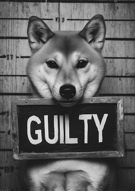 Guilty Shiba Inu Mugshot