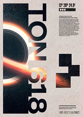 TON 618 Black Hole Outer Space Poster
