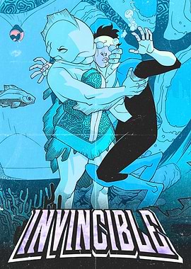 Invincible underwater embrace comic art