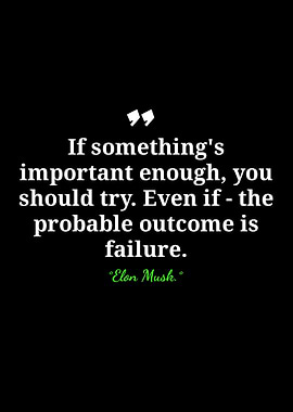 Elon Musk Quote: Try, Even If...