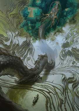Dragon and Boat Digital Painting
