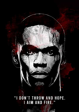 Israel Adesanya Portrait with Quote