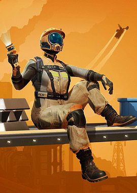 Astronaut Resting on Conveyor Belt