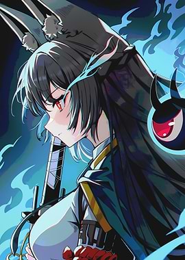 Anime Girl with Fox Ears and Sword