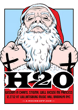 H2O Concert Poster with Santa