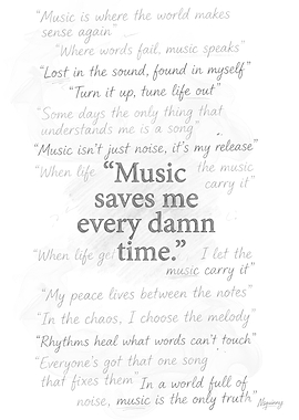 Music Quotes Typography Art