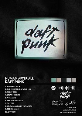 Daft Punk - Human After All Poster