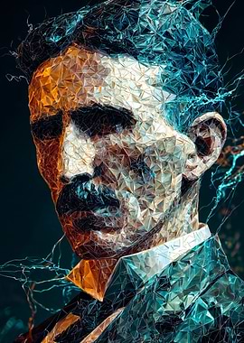 Electric Genius Nikola Tesla Portrait