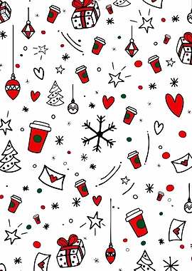 Festive Christmas Doodle Pattern