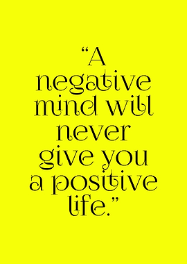Positive Life Quote on Yellow