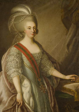 Maria I, Queen of Portugal – Historical Royal Portrait – Thomas Hickey / Giuseppe Troni