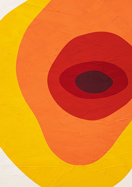 Abstract concentric circles art