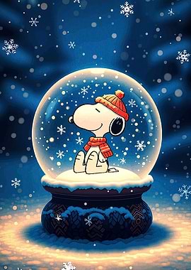 Snoopy in Snow Globe
