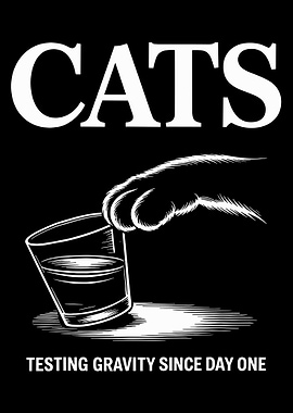 Funny Cat Physics Testing Gravity Since Day One, Math Joke