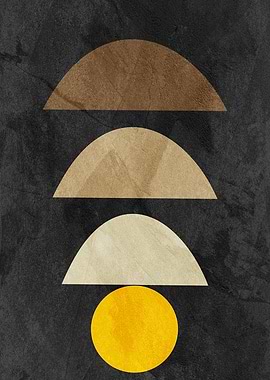 Abstract Geometric Shapes on Dark Background