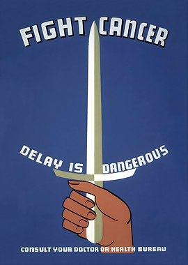 Fight Cancer Vintage Health Poster