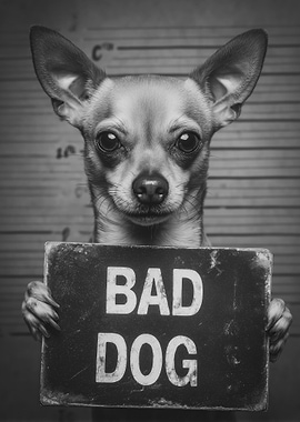 Chihuahua 'Bad Dog' Mugshot