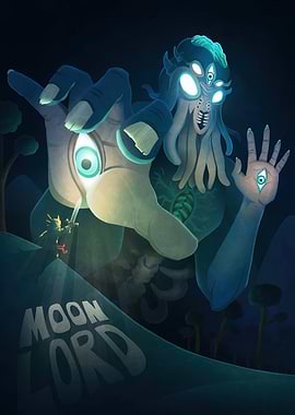 Terraria Moon Lord Battle Illustration