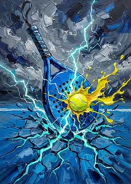 Paddle Tennis Power Strike Painting