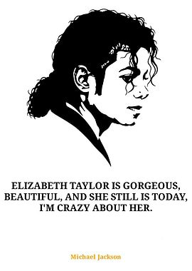 Michael Jackson Portrait with Quote