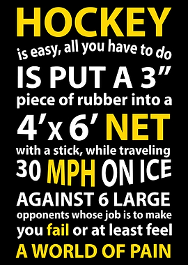 Hockey is Easy Text Art