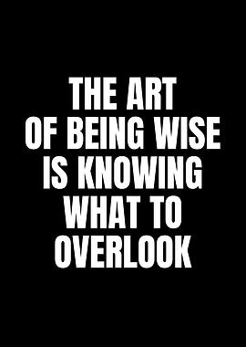 The Art of Being Wise
