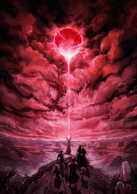 Crimson Ritual Under a Blood Moon