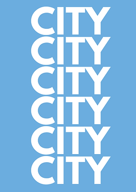 Manchester City Themed Poster
