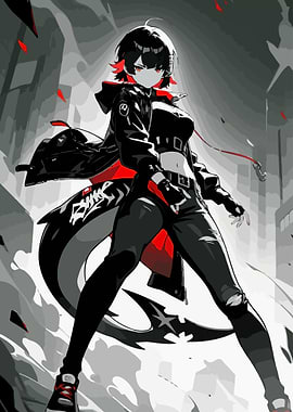 Anime Girl in Urban Setting