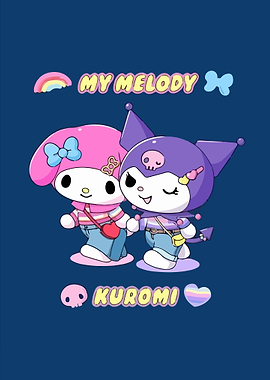 My Melody and Kuromi Illustration