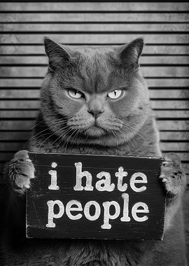 Grumpy Cat I Hate People Mugshot