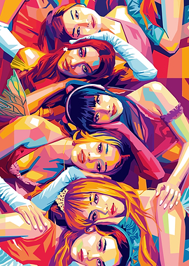 Katseye Colorful Portrait