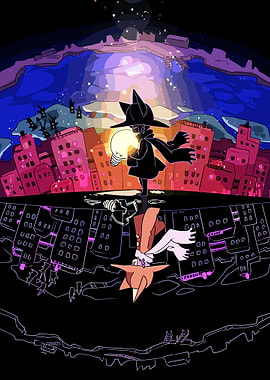 OneShot Niko Cityscape Reflection