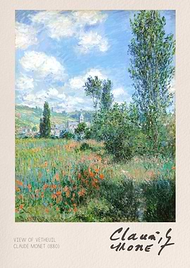 View of Vétheuil by Claude Monet