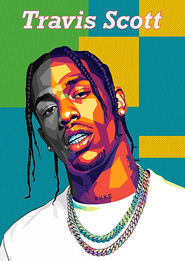 Travis Scott Pop Art Portrait