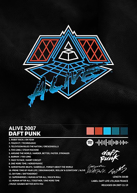 Daft Punk Alive 2007 Album Art
